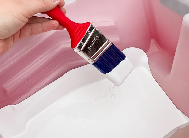 Handy Ladder Pail disposable liner with white paint
