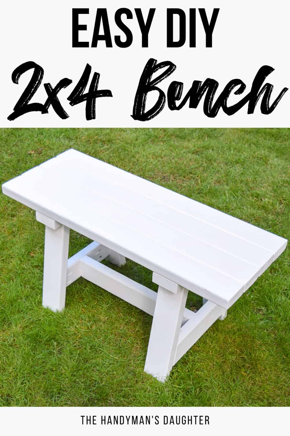 easy DIY 2x4 bench with free plans