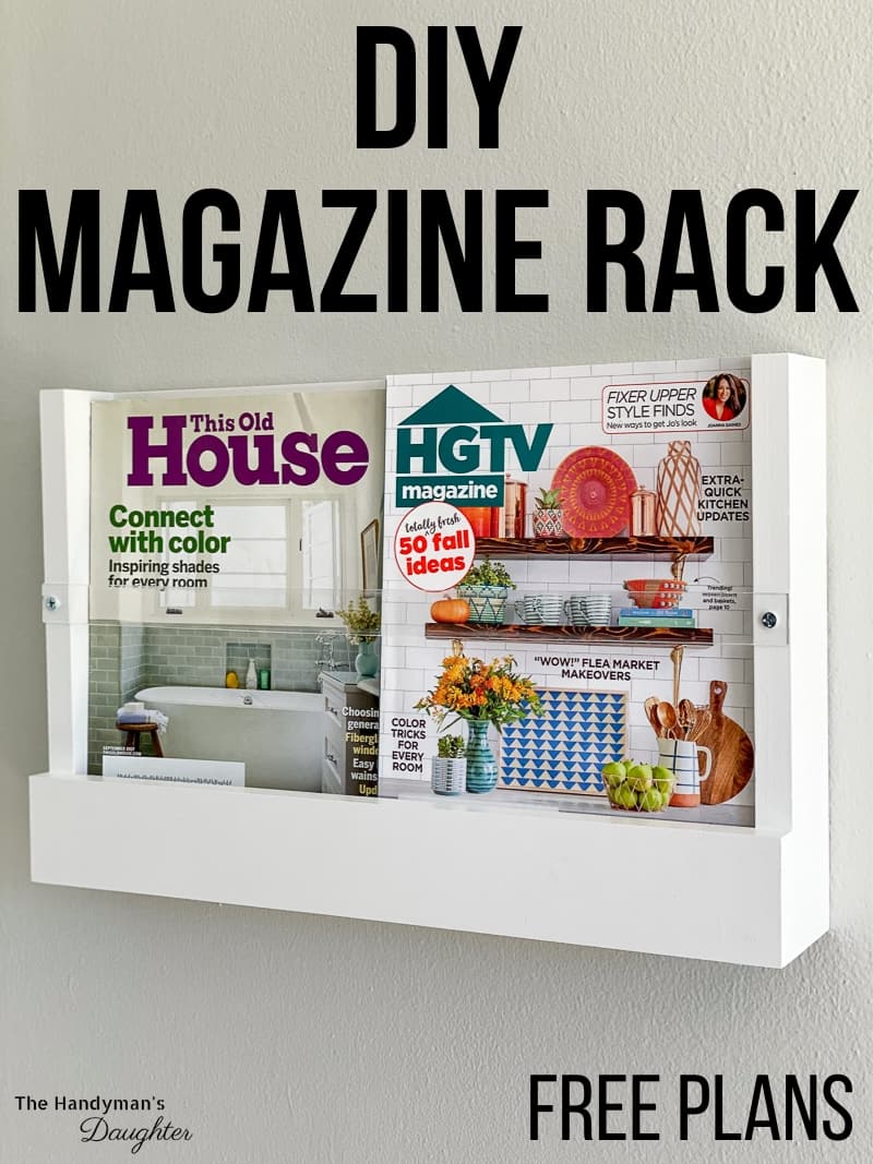 DIY magazine rack