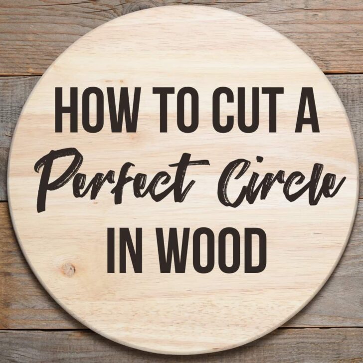 wooden circle with text overlay 