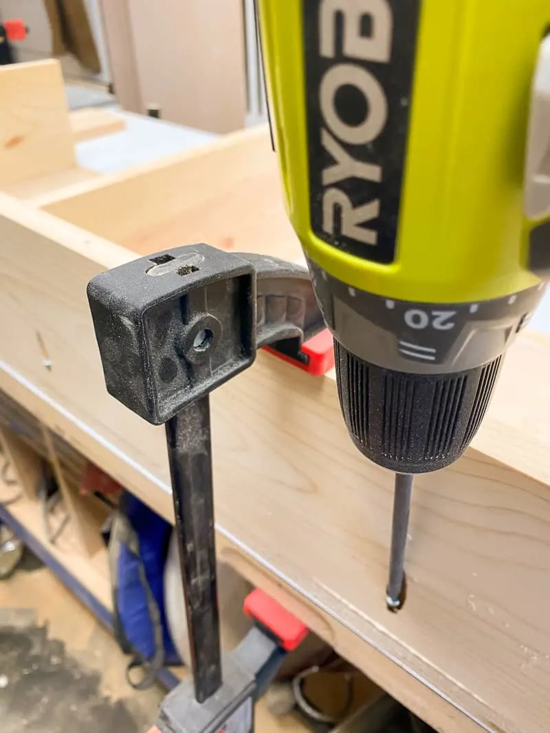attaching top of Trofast shelf to frame with pocket hole screws