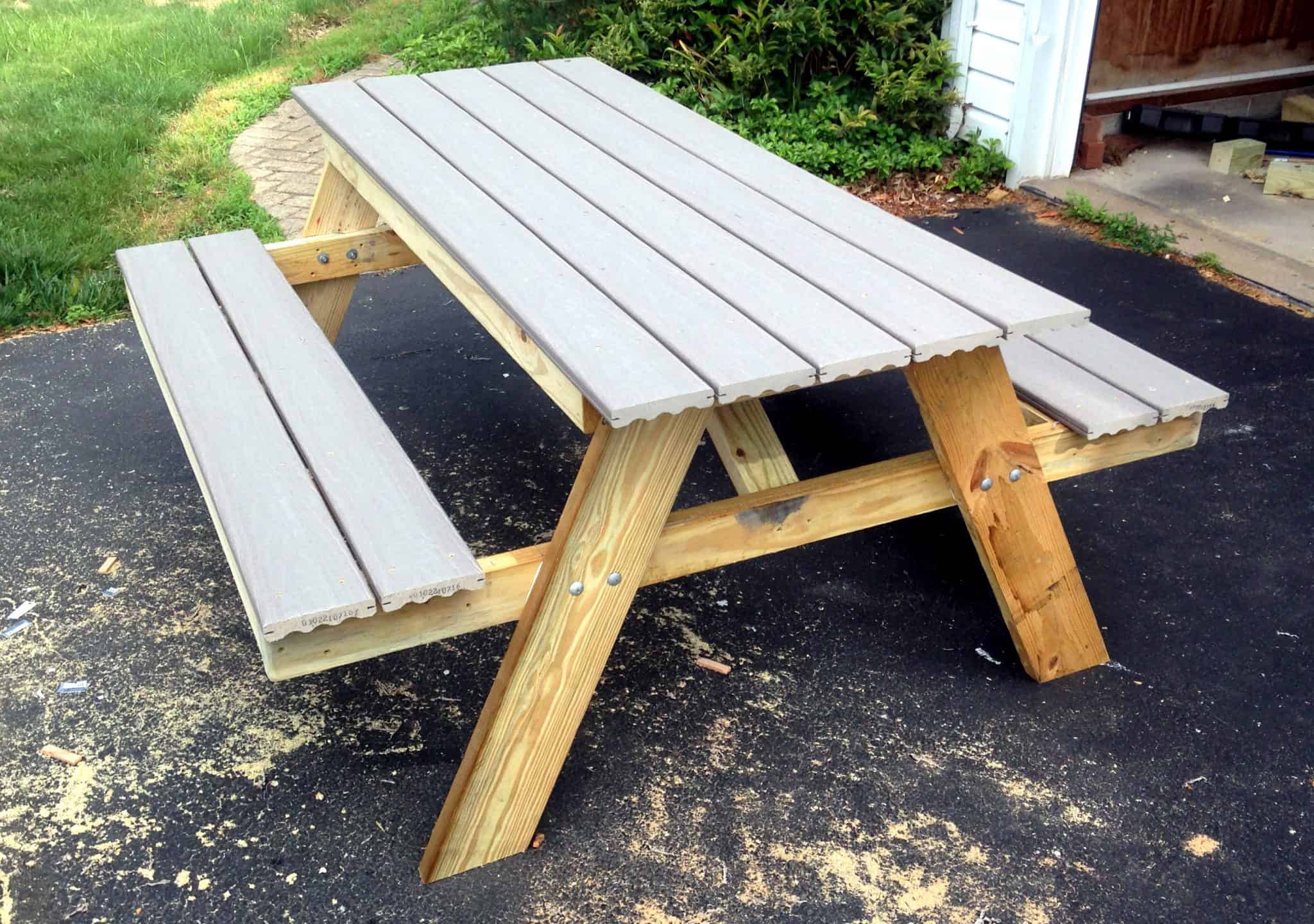 20 DIY Picnic Table Ideas to Build this Summer - The Handyman's Daughter