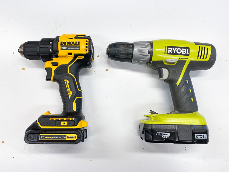 drill comparison - Ryobi vs DeWalt