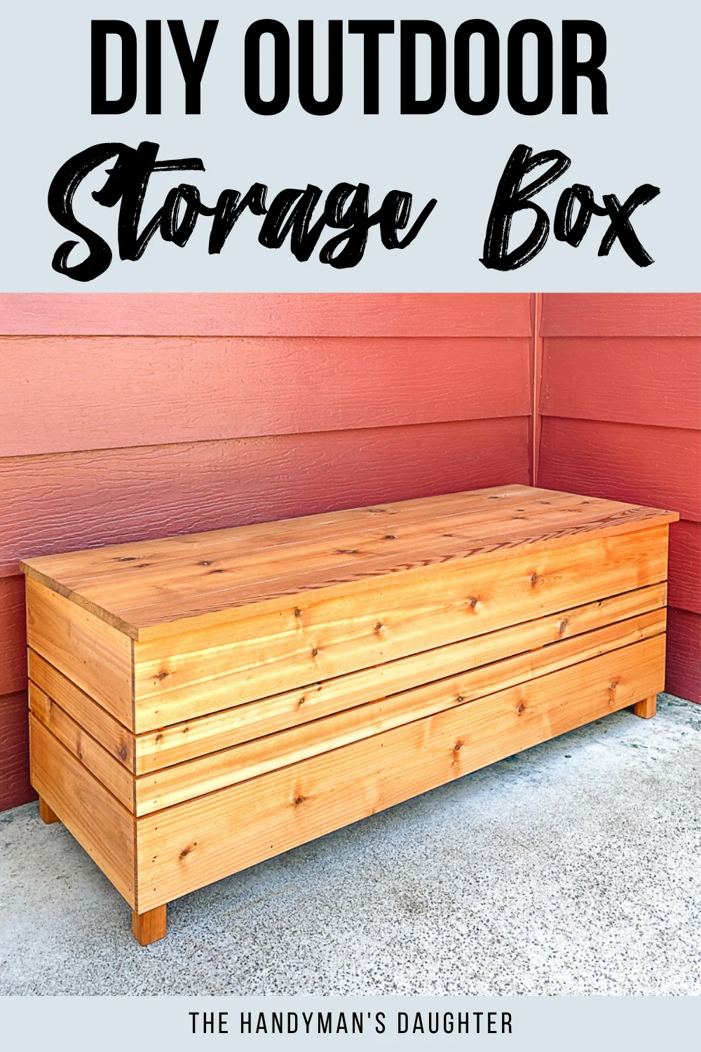 DIY Outdoor Storage Box / Bench - Sand and Sisal