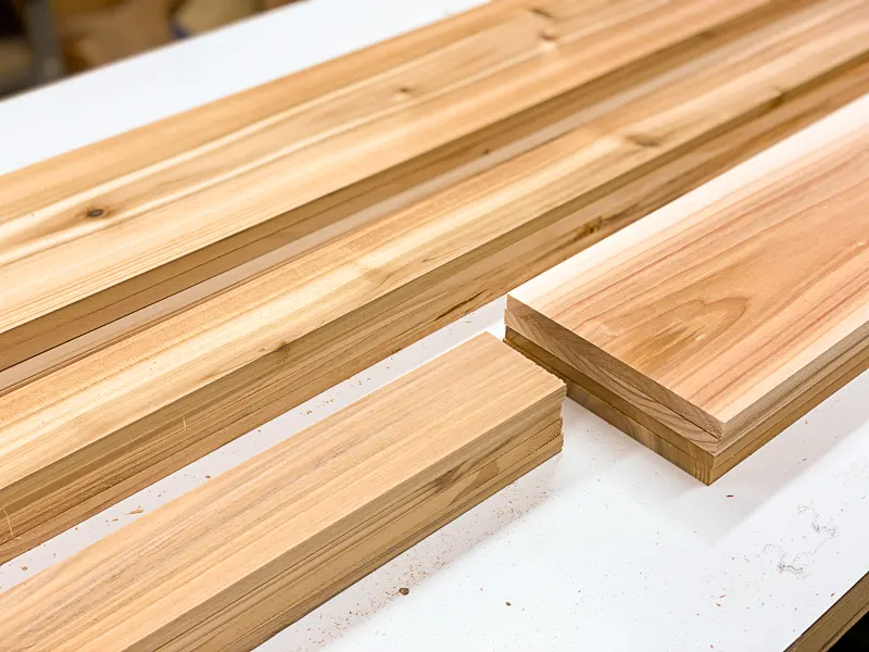 cedar fence pickets cut to size for outdoor storage box