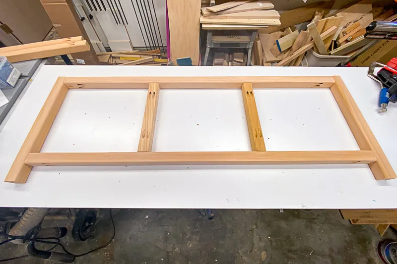 side frame of DIY outdoor storage box