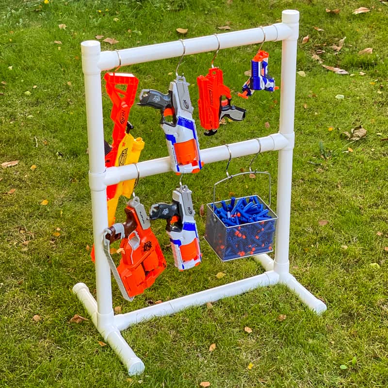 pvc nerf gun rack