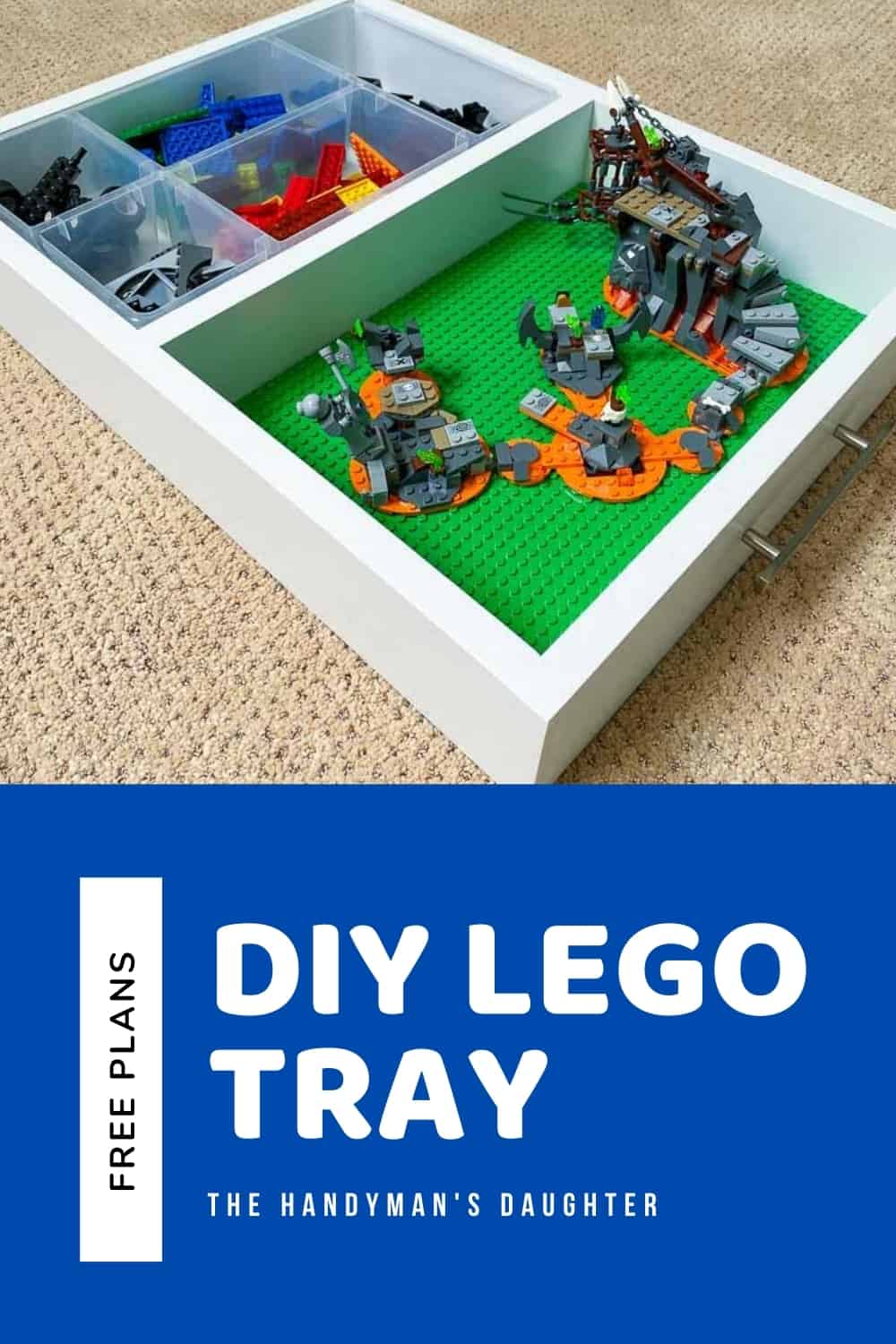 DIY Lego tray with organizer