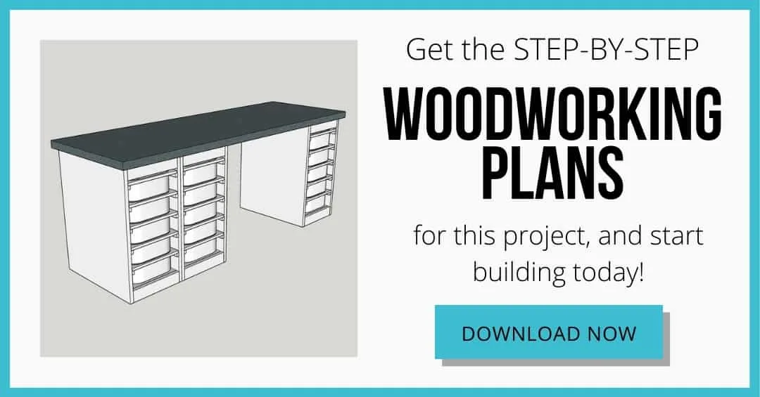 download box for DIY Lego desk woodworking plans