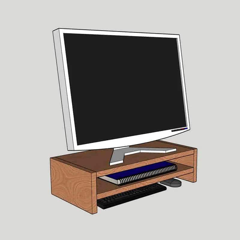 beginner version of DIY laptop or monitor stand