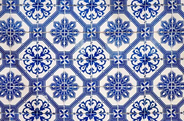 intricate pattern on tile floor