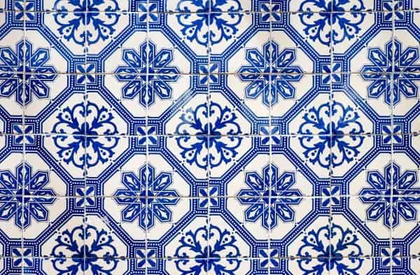 intricate pattern on tile floor