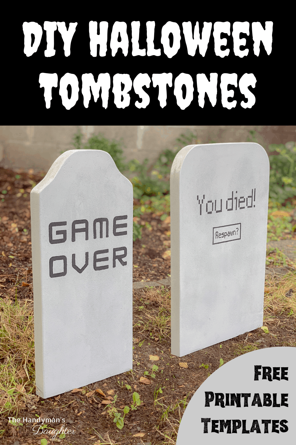 DIY Halloween Tombstones