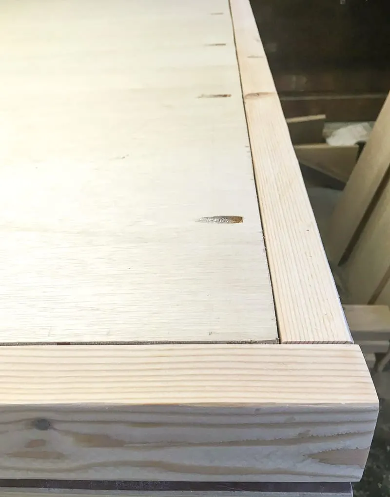 attach plywood back to headboard frame with pocket hole screws