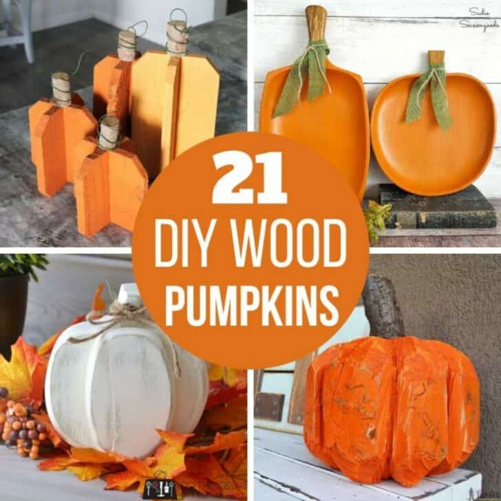 21 DIY wood pumpkins