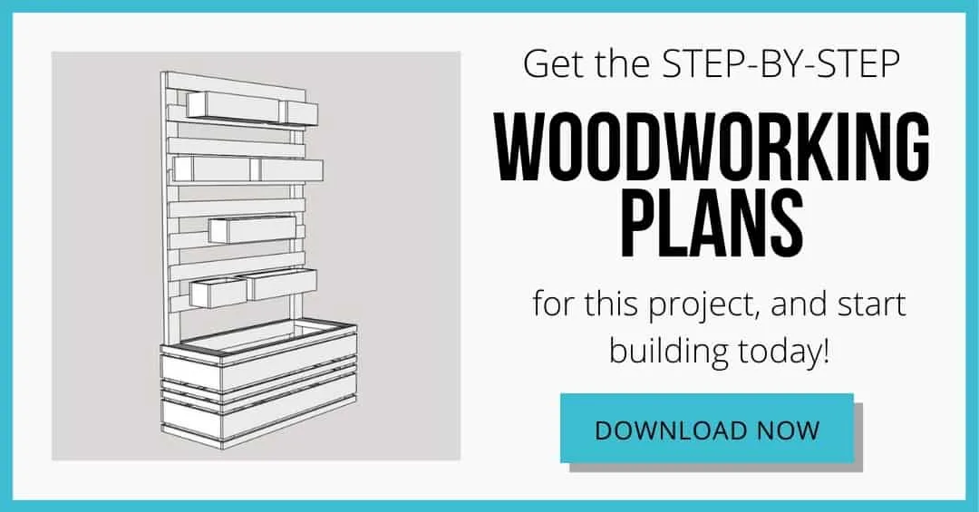 DIY planter wall woodworking plans download box