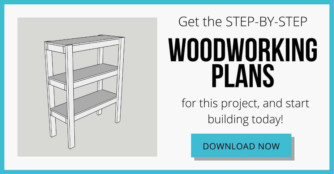 download box for woodworking plans for DIY garage shelves