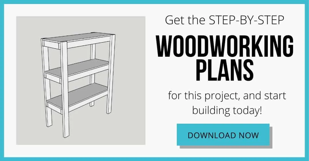 download box for woodworking plans for DIY garage shelves