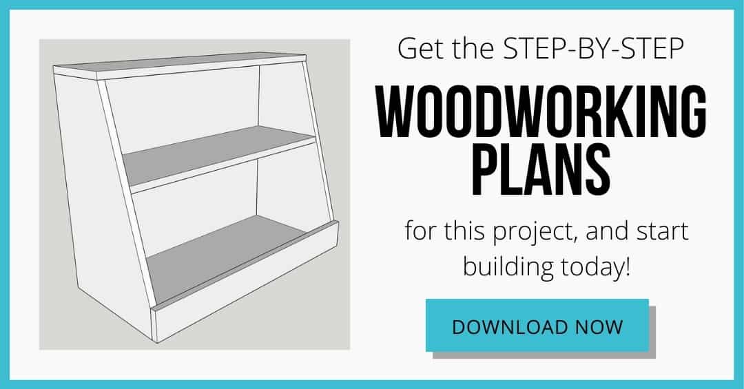 woodworking plans for kids bookshelf with toy storage