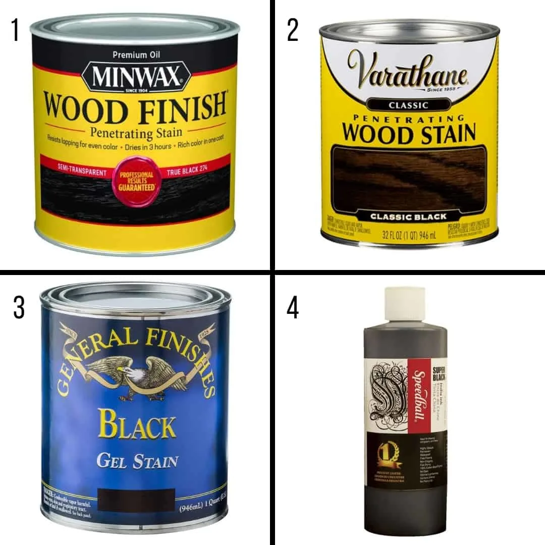 I Tested the Best Four Black Wood Stains - Love & Renovations