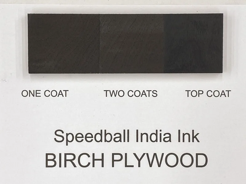 Speedball India Ink on birch plywood