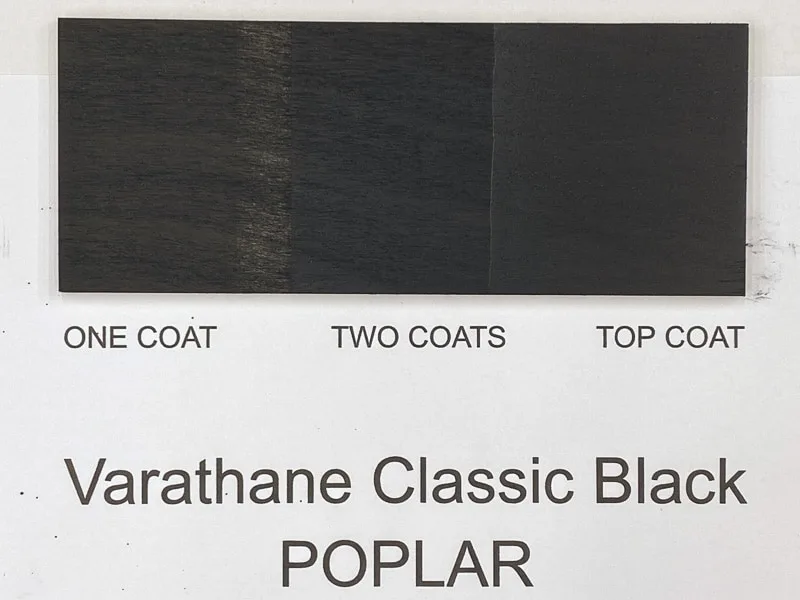 Varathane Classic Black wood stain on poplar