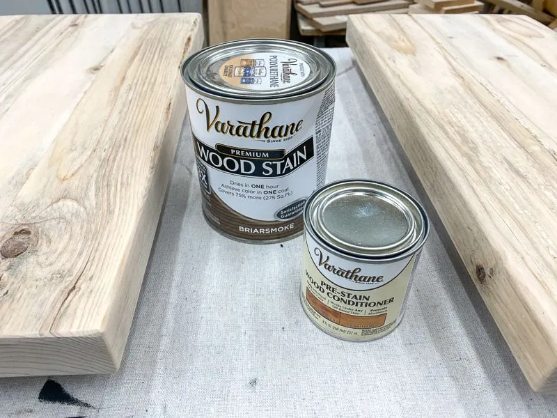 Varathane Briarsmoke wood stain and pre-stain wood conditioner