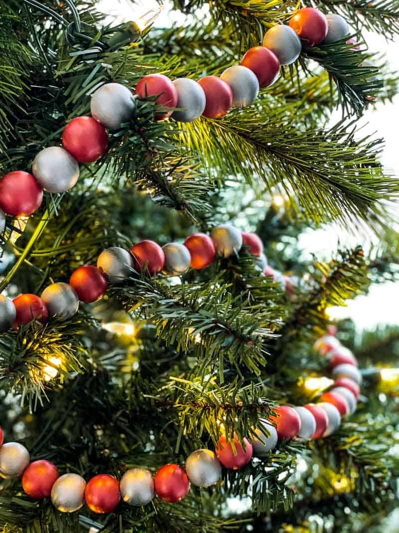 Wood Bead Christmas Garland 