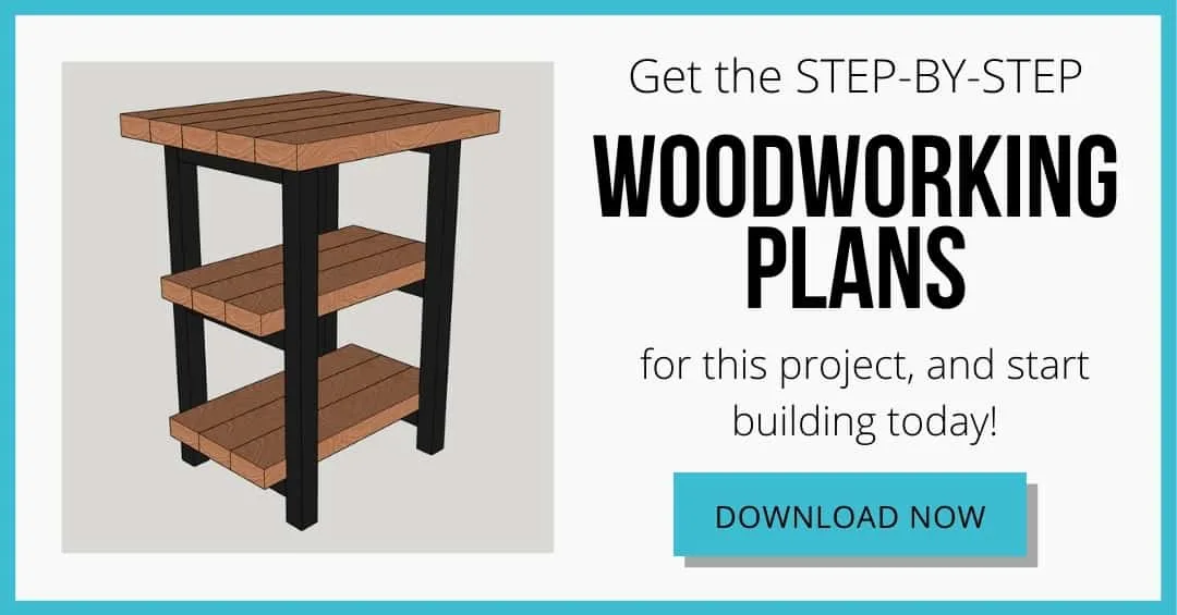 DIY rustic end table plans download box