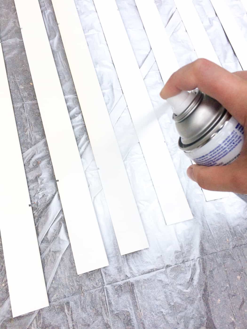 spray painting window blinds