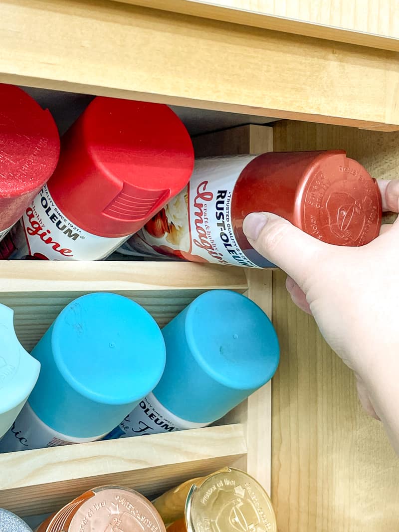 DIY Spray Paint Storage Rack [with plans] - The Handyman's Daughter