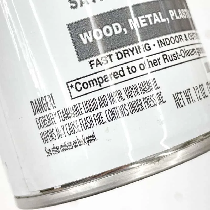 spray paint warning label