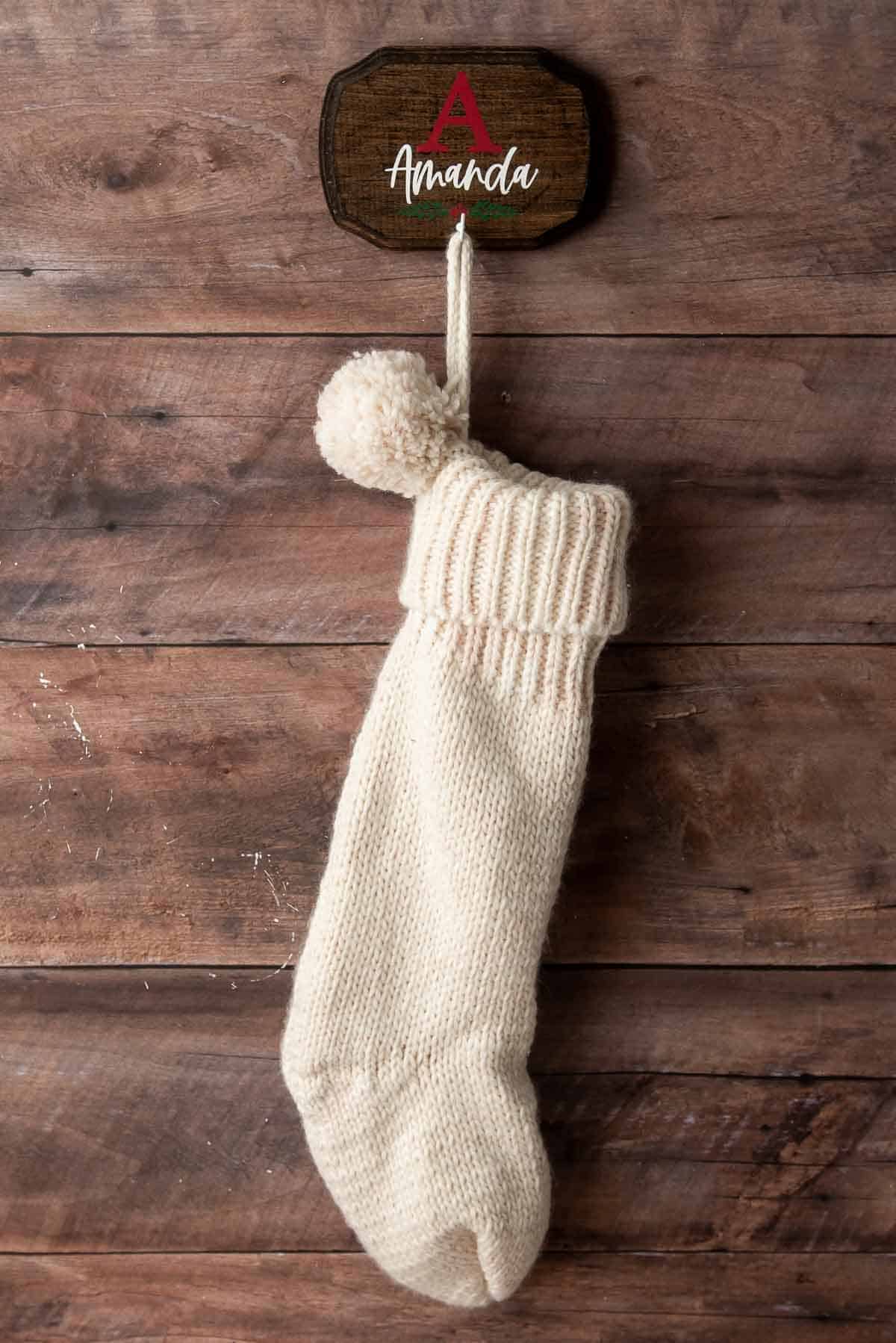 wall mount stocking holder