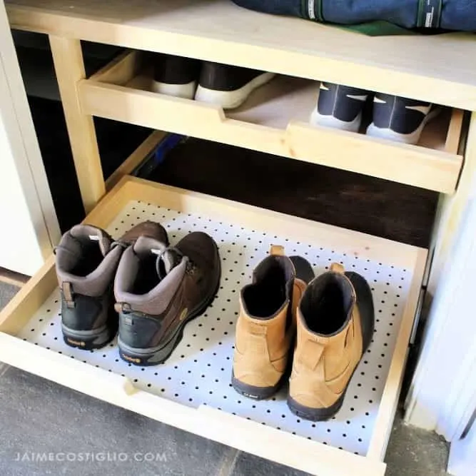 DIY Closet Shoe Storage Idea - Thistlewood Farm