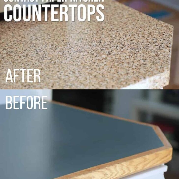 countertop contact paper before and after