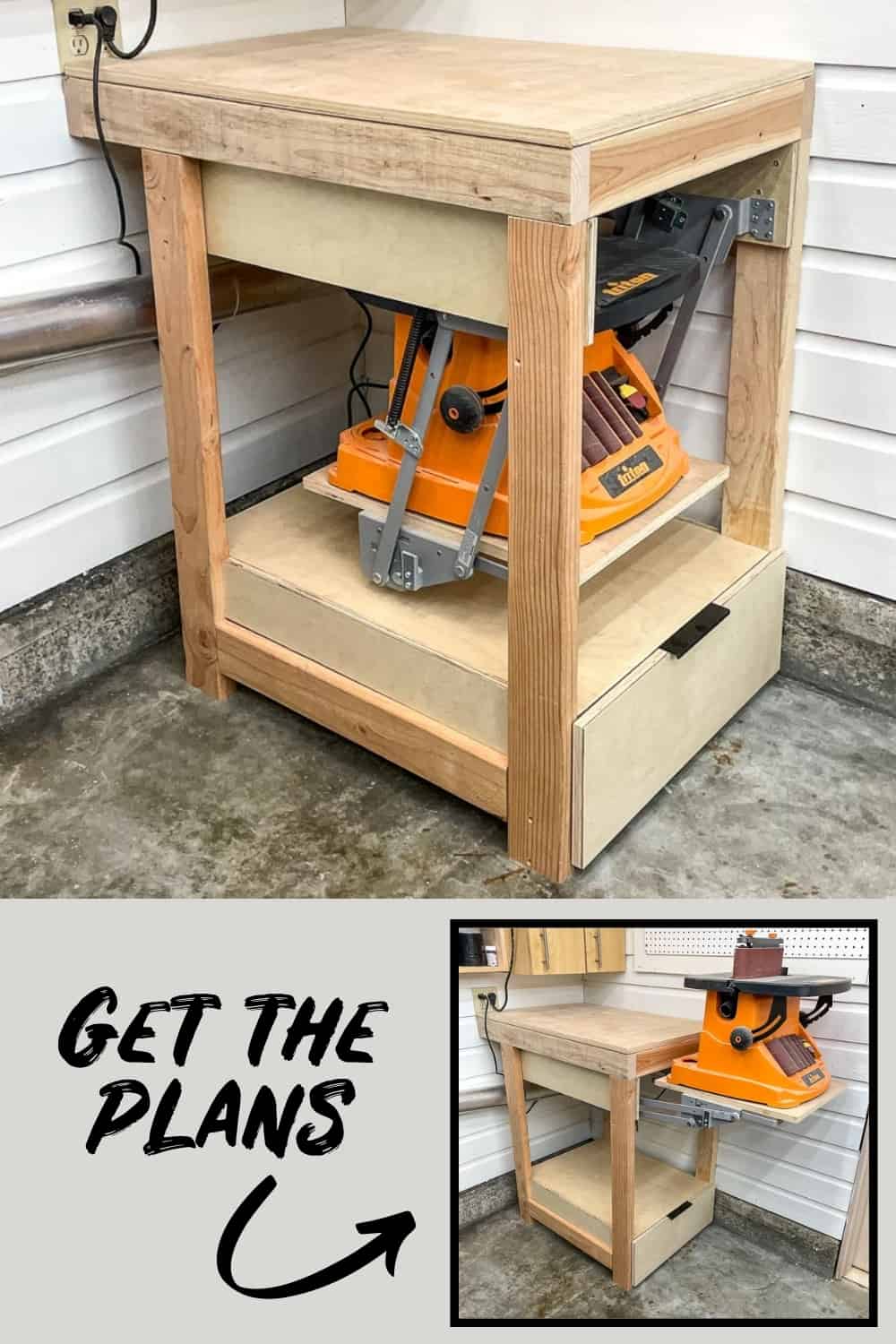 Flip up tool stand with plans
