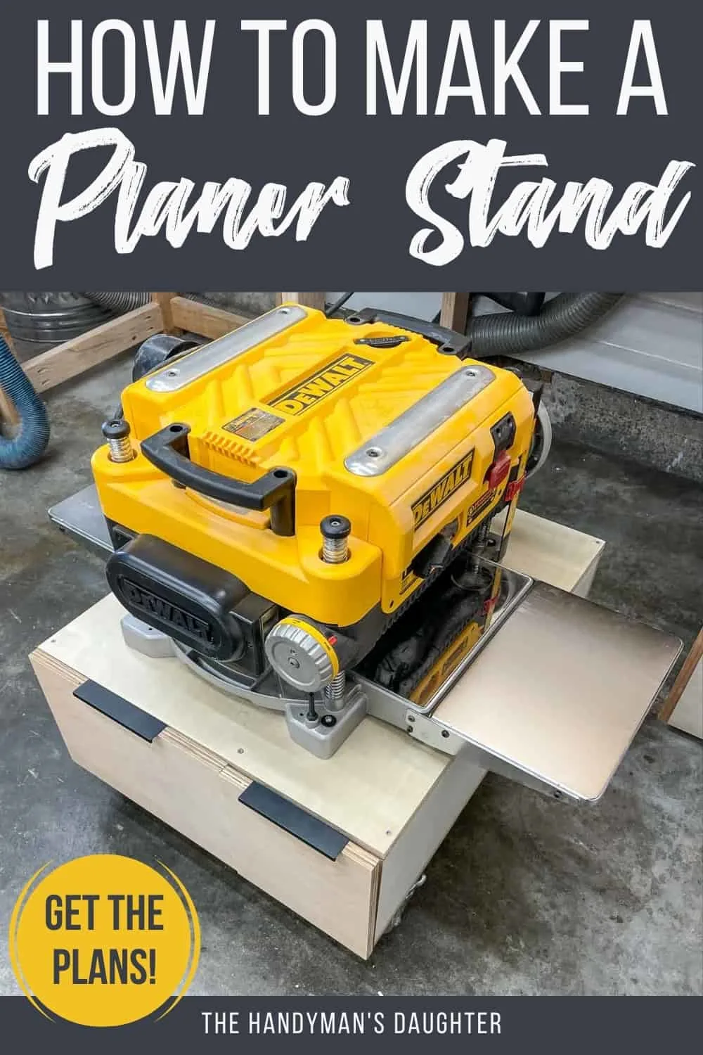 Easy DIY Planer Stand with Storage - The Handyman's Daughter