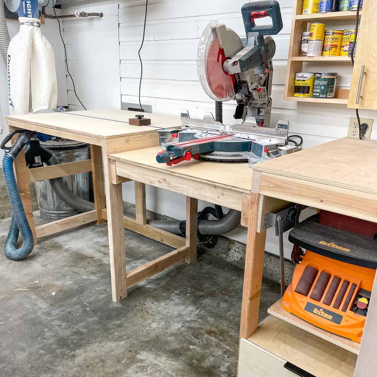 DIY miter saw station with plans