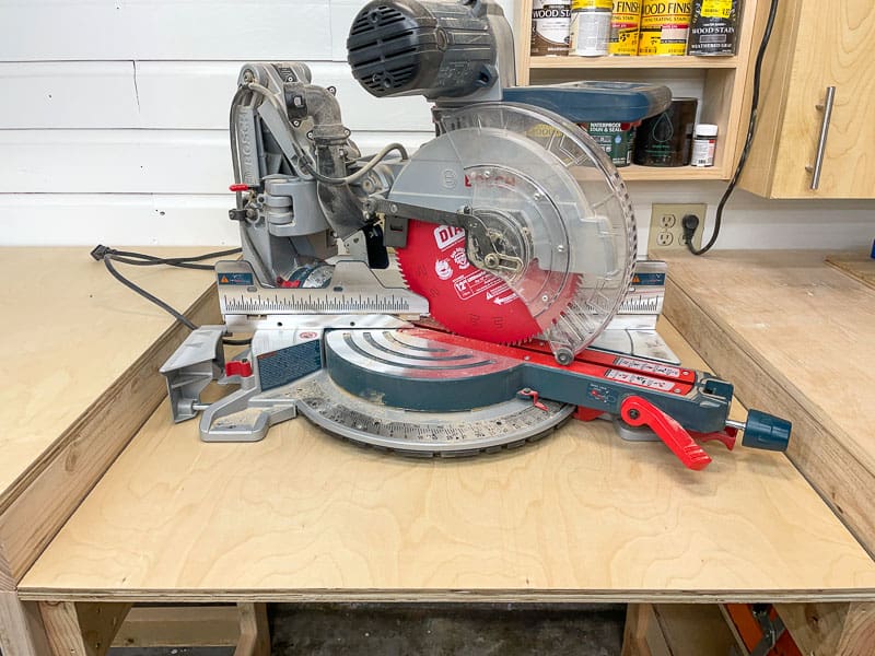 miter saw platform lower than sides