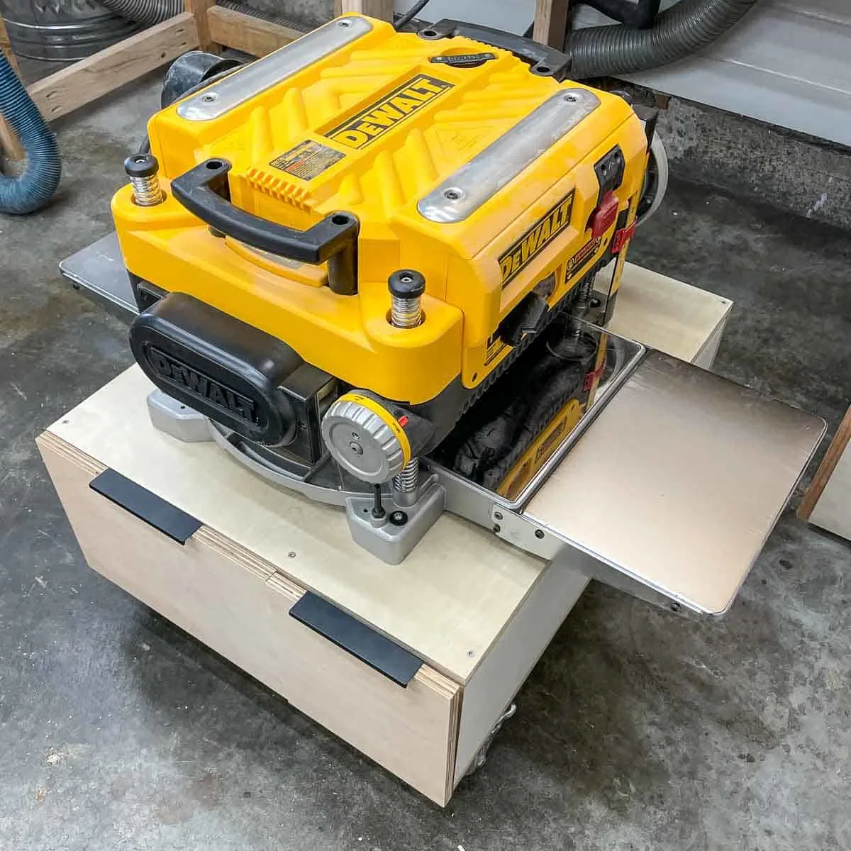 Easy DIY Planer Stand with Storage - The Handyman's Daughter