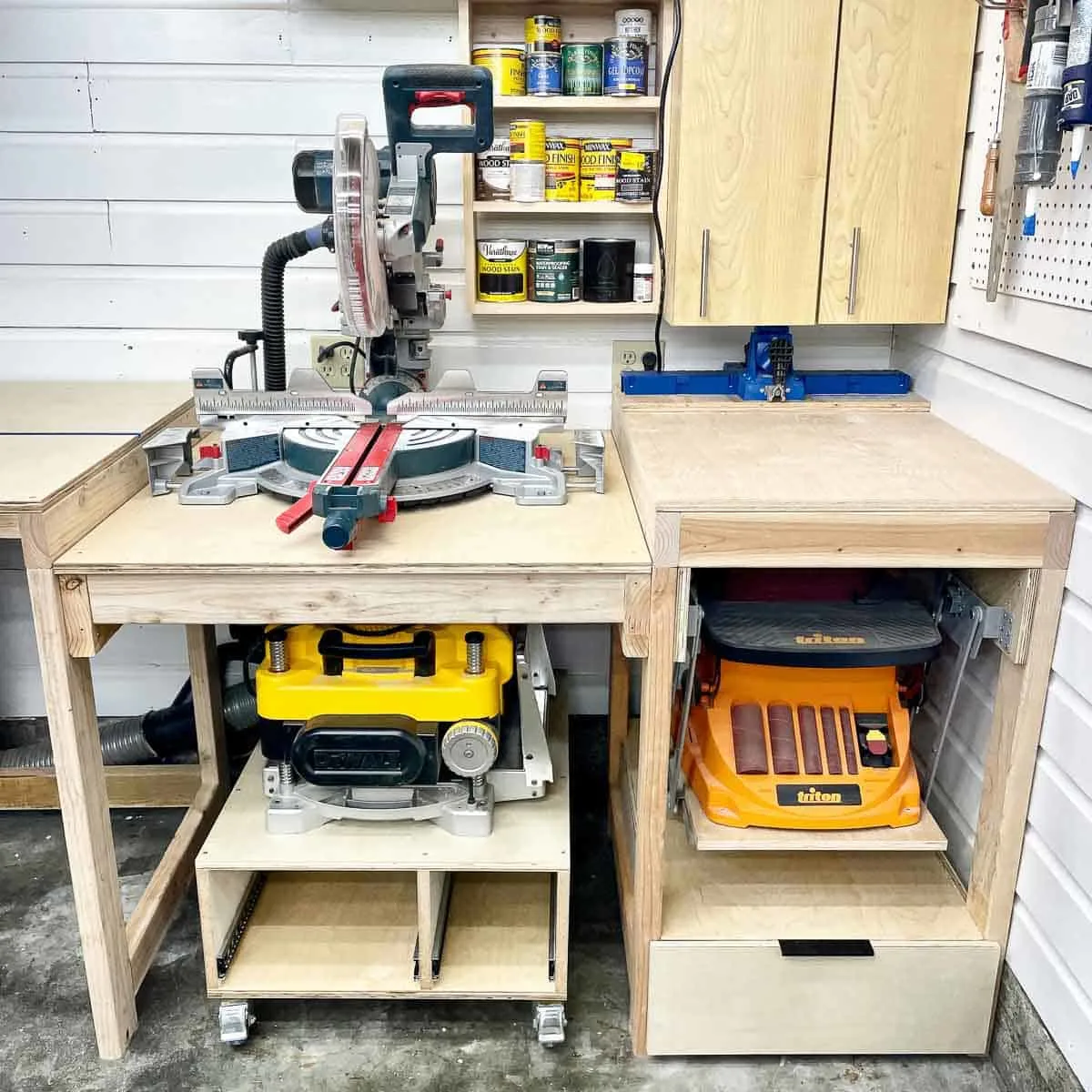 DIY Simple Mobile Shop Cart Planer Stand