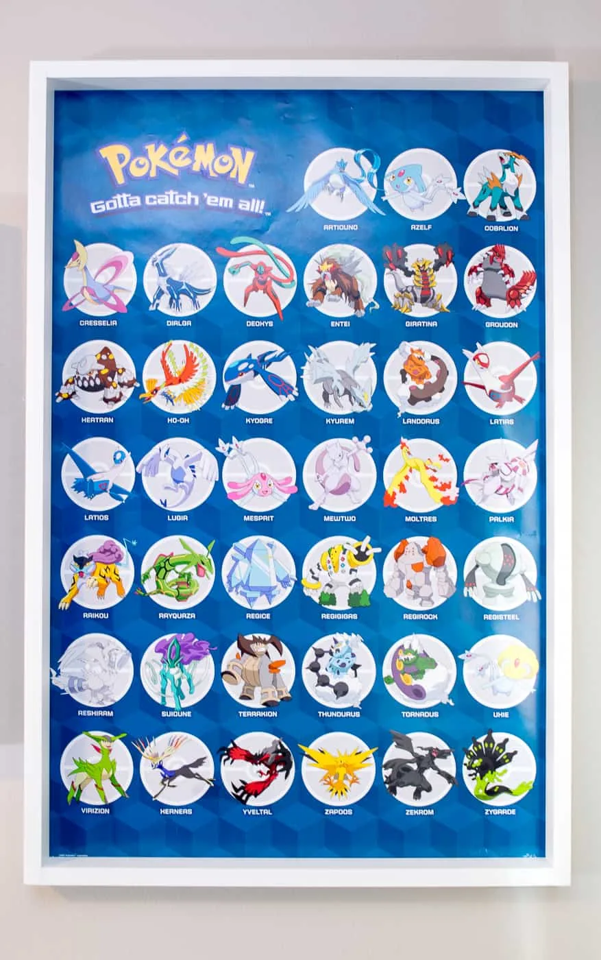 Pokemon poster with DIY wood poster frame