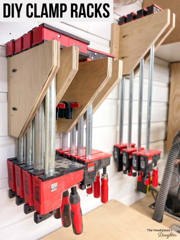 3 DIY Clamp Rack Ideas for your Workshop - The Handyman's Daughter