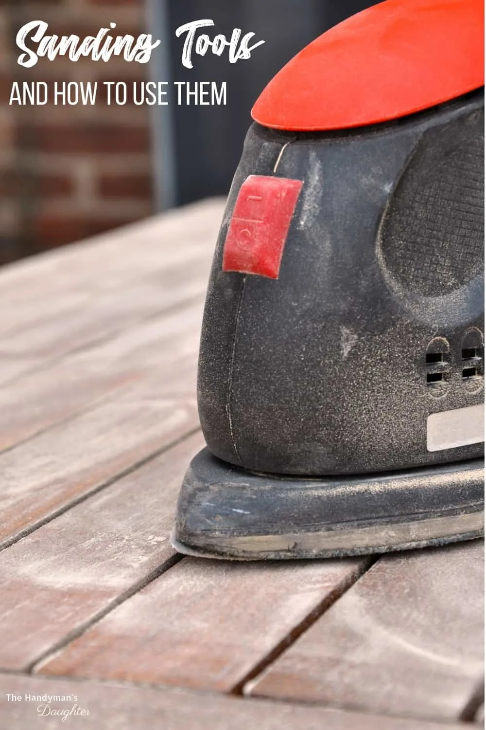 sanding tools with close up of corner cat sander