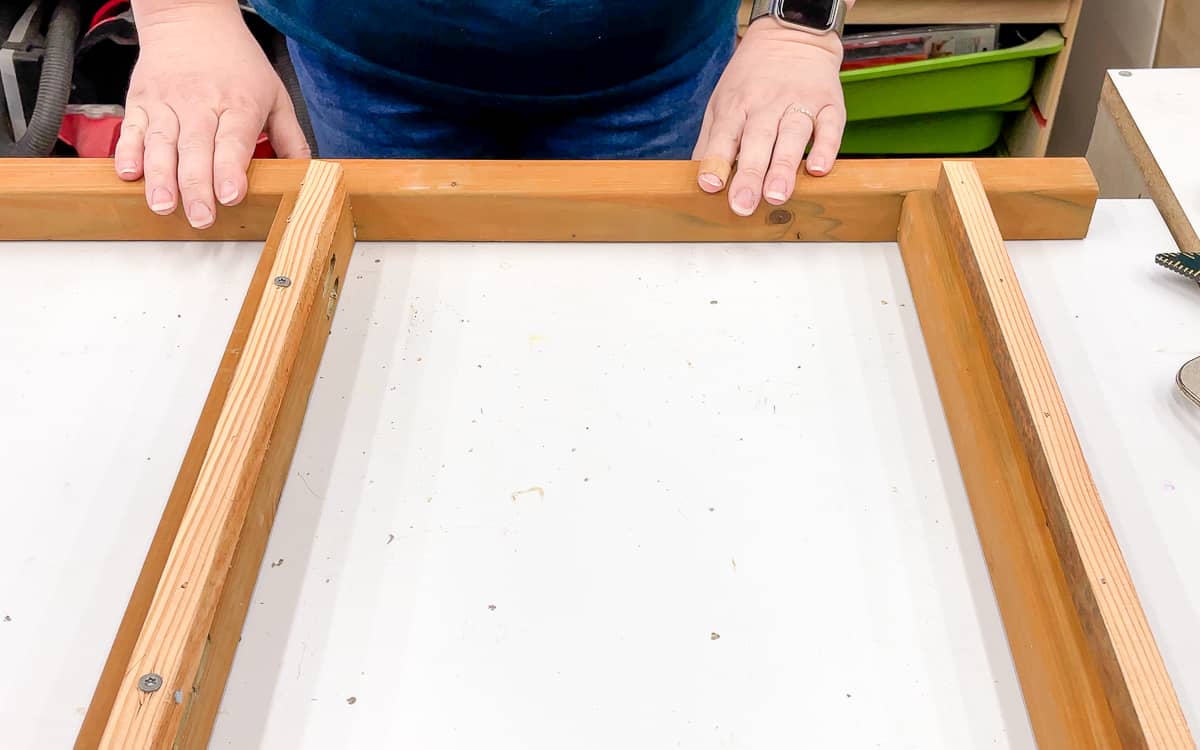 front of greenhouse assembled with pocket hole screws