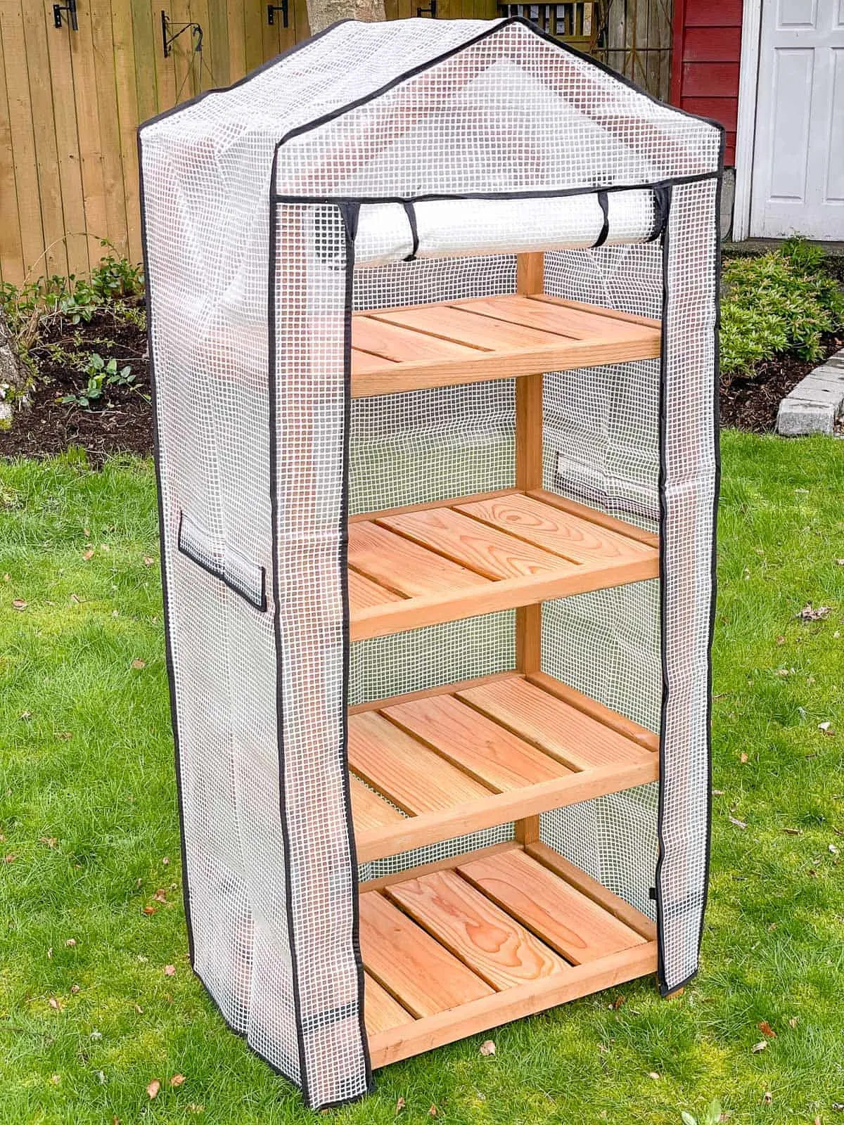 DIY mini greenhouse with cover