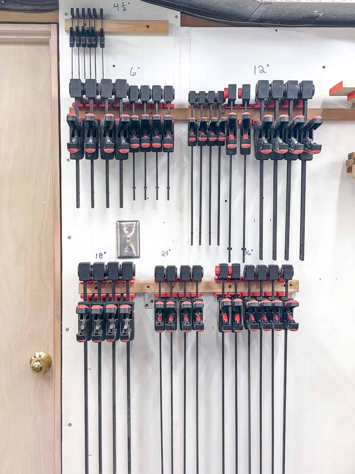 quick clamp rack on wall