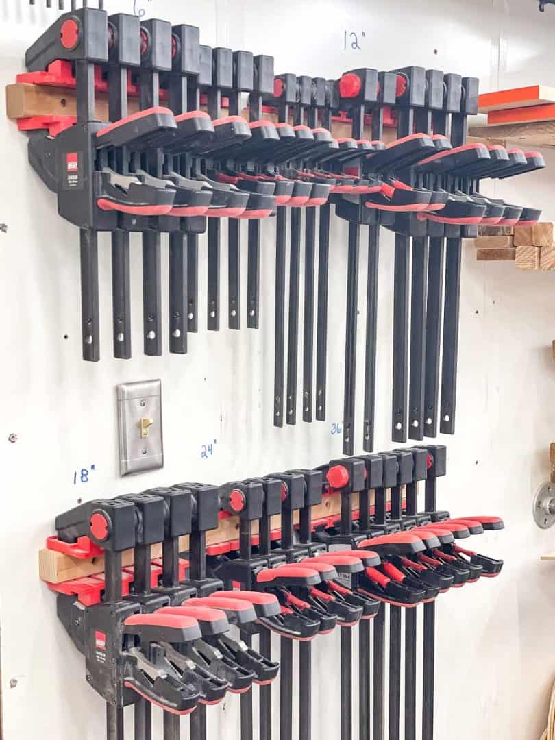 3 DIY Clamp Rack Ideas for your Workshop - The Handyman's Daughter