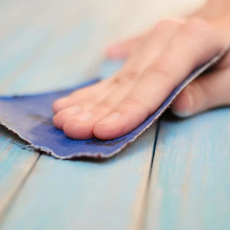 sanding painted wood