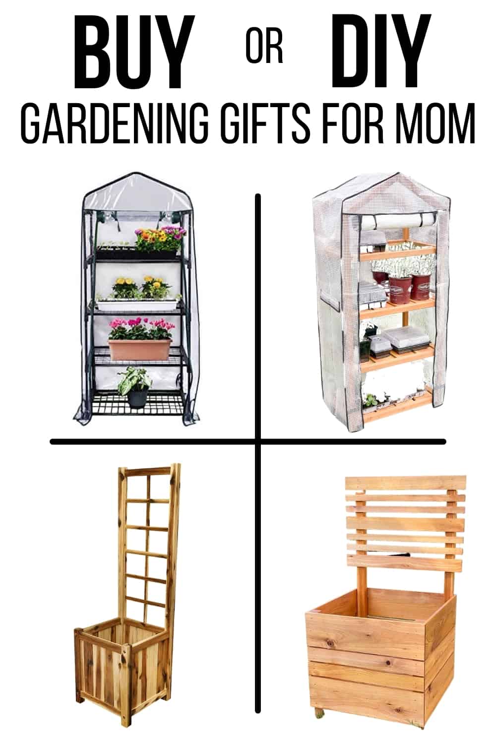 Buy or DIY gardening gifts for Mom